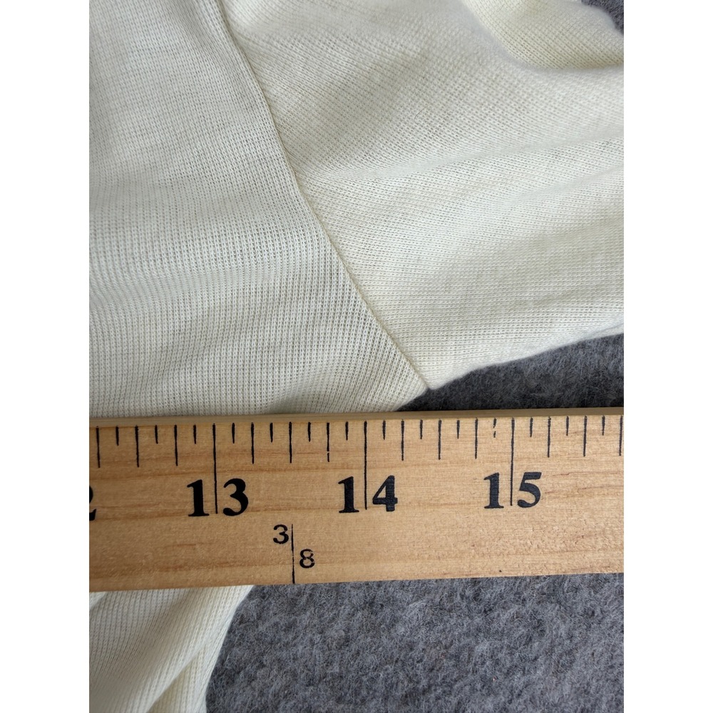Y2K Coquette Lace Trim Henley Style Top M Cream Balletcore Romantic Dainty Bow - Picture 3 of 6